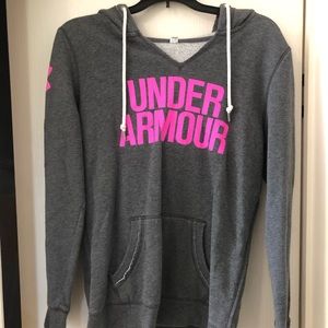 Woman’s size s grey and pink Under Armour hoodie